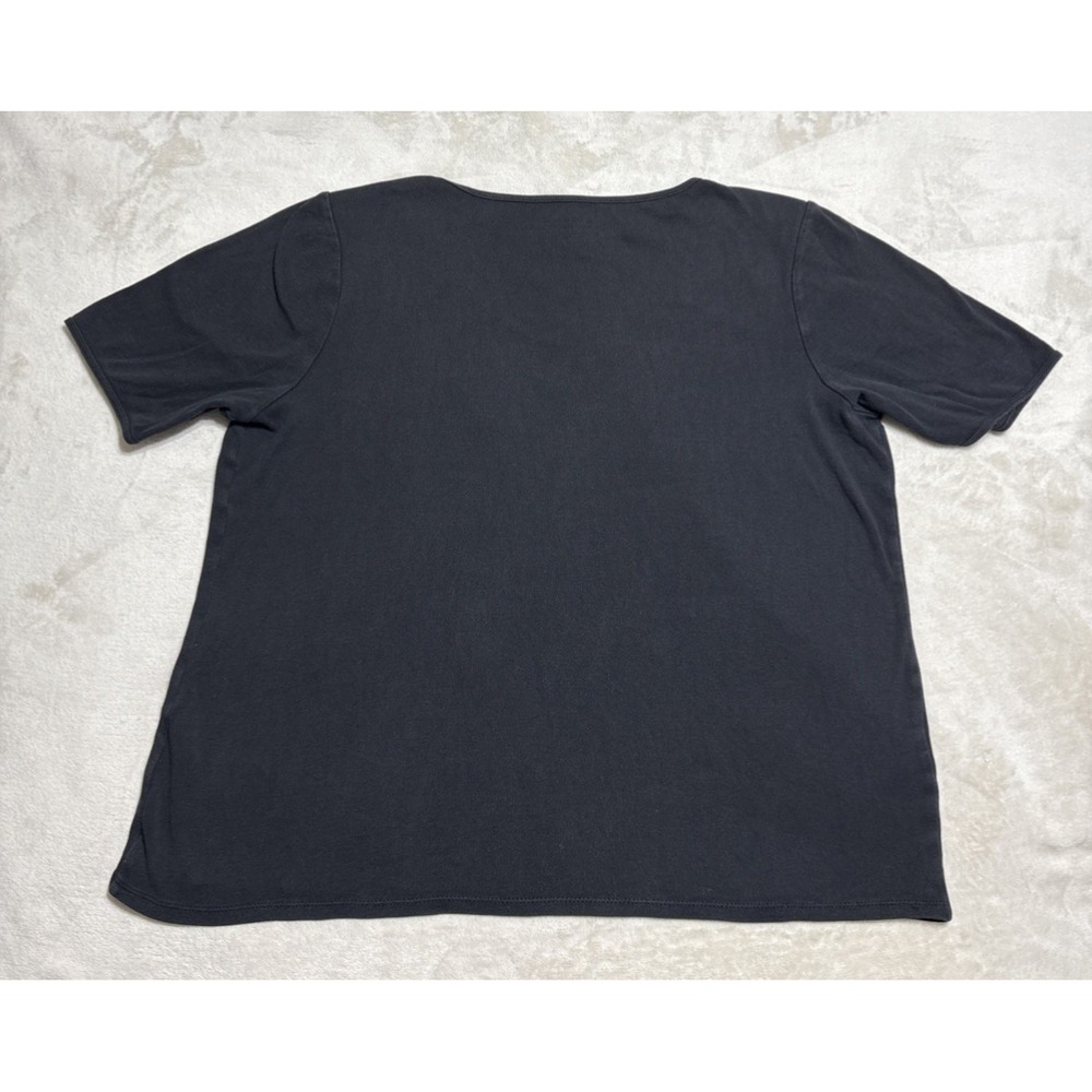 Chicos T Shirt Top‎ Womens XL 3 Black Short Sleeve V Neck Ultimate Tee - Picture 2 of 6